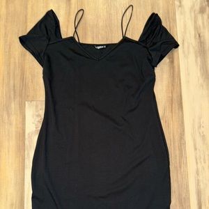 SHEIN black mini dress short sleeve off the shoulder size XL